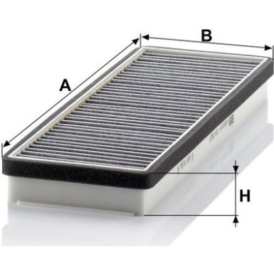 MANN-FILTER CUK 3823 Innenraumfilter, Aktivkohlefilter