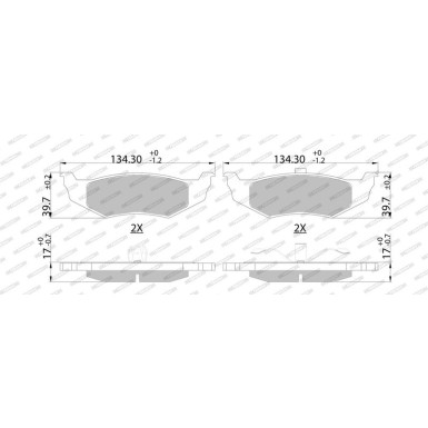 Bremsbelagsatz, Scheibenbremse FDB1099 Bremsbelagsatz, Scheibenbremse FDB1099
