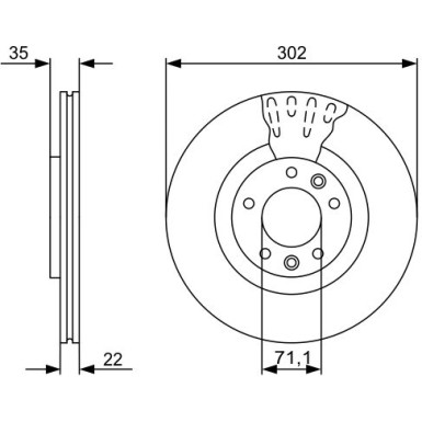 Bremsscheibe 0 986 479 500 Bremsscheibe 0 986 479 500