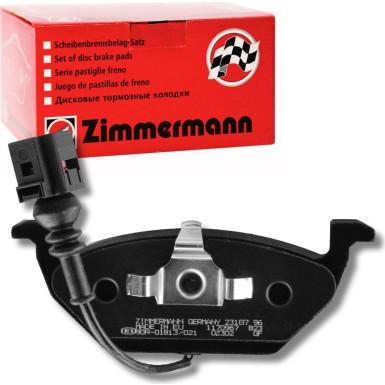 ZIMMERMANN 23131.195.1 Bremsbeläge inkl. Verschleißwarnkontakt ZIMMERMANN 23131.195.1 Bremsbeläge inkl. Verschleißwarnkontakt