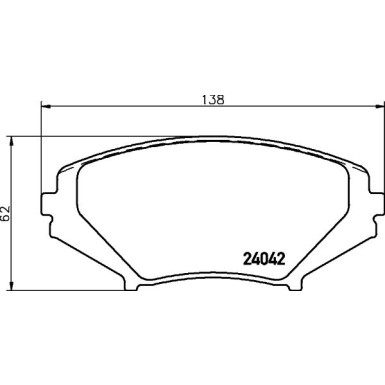 Hella Bremsbelagsatz, Scheibenbremse 8DB 355 010-881