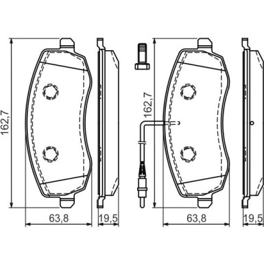 Bremsbelagsatz, Scheibenbremse 0 986 494 385 Bremsbelagsatz, Scheibenbremse 0 986 494 385
