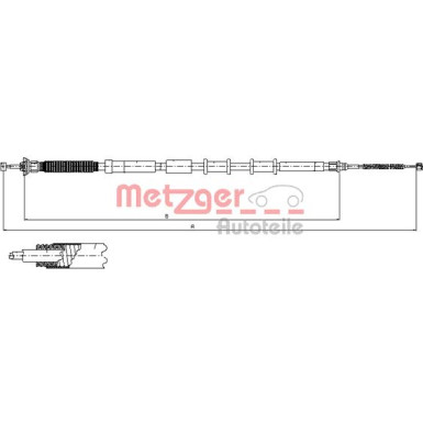 Metzger Seilzug, Feststellbremse 12.0717 Metzger Seilzug, Feststellbremse 12.0717