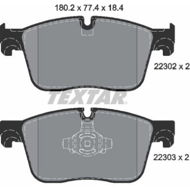 Textar Bremsbelagsatz, Scheibenbremse Q+ 2230201 Textar Bremsbelagsatz, Scheibenbremse Q+ 2230201