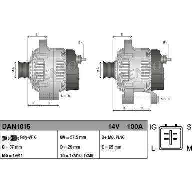 Denso Generator DAN1015