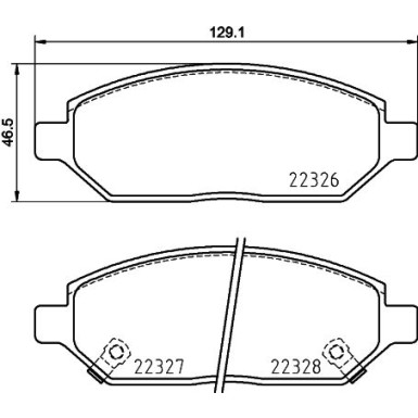 Hella Bremsbelagsatz, Scheibenbremse 8DB 355 025-451