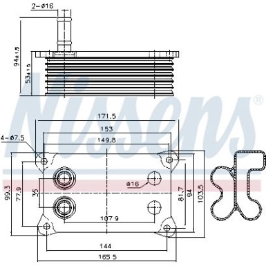 Nissens Ölkühler, Motoröl FIRST FIT 90683