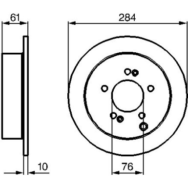 BOSCH Bremsscheibe 0 986 479 C61 BOSCH Bremsscheibe 0 986 479 C61