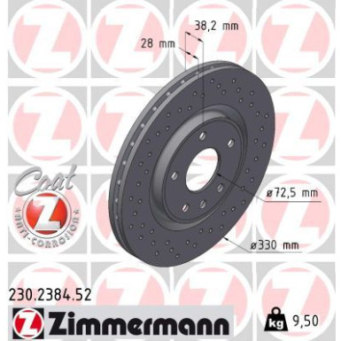 Zimmermann Bremsscheibe SPORT Z 230.2384.52