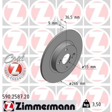 Bremsscheibe 590.2587.20 Bremsscheibe 590.2587.20