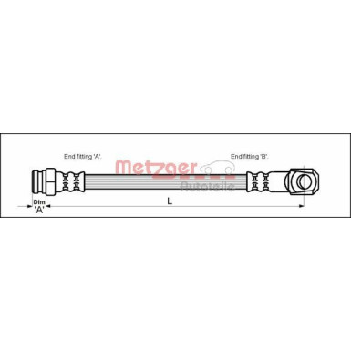 Metzger Bremsschlauch 4114050