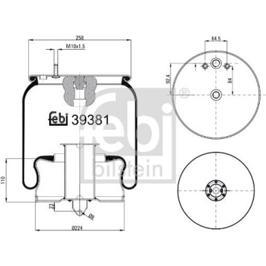 FEBI BILSTEIN 39381 Federbalg, Luftfederung