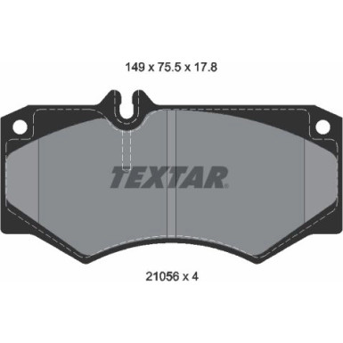 Textar Bremsbelagsatz, Scheibenbremse Q+ 2105601 Textar Bremsbelagsatz, Scheibenbremse Q+ 2105601