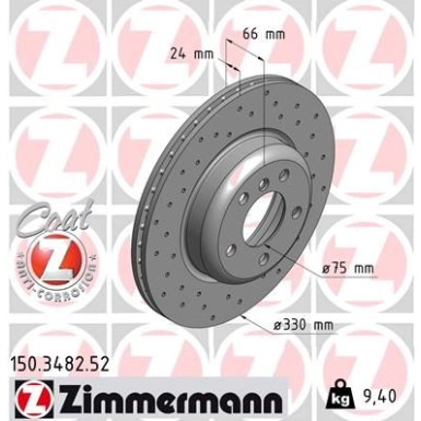 Zimmermann Bremsscheibe SPORT Z 150.3482.52 Zimmermann Bremsscheibe SPORT Z 150.3482.52