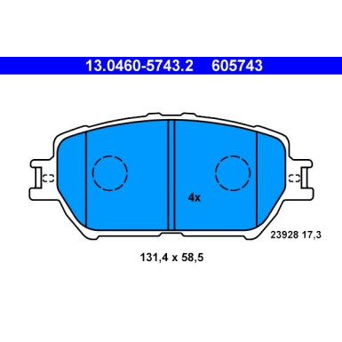 Bremsbelagsatz, Scheibenbremse 13.0460-5743.2 Bremsbelagsatz, Scheibenbremse 13.0460-5743.2