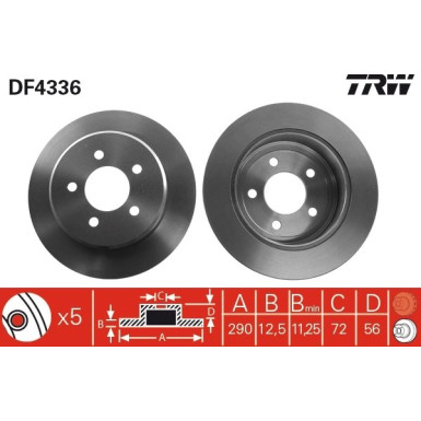 TRW Bremsscheibe DF4336 TRW Bremsscheibe DF4336