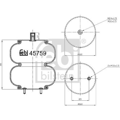 FEBI BILSTEIN 45759 Federbalg, Luftfederung
