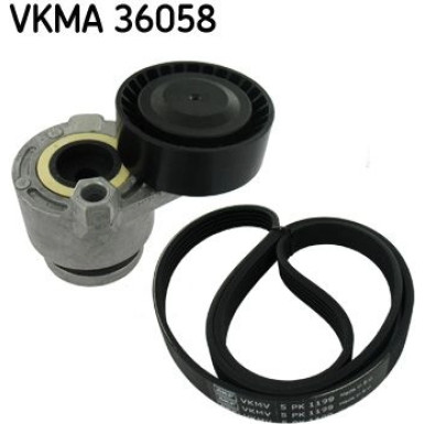 SKF Keilrippenriemensatz VKMA 36058
