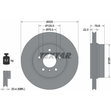 Textar Bremsscheibe PRO 92141603