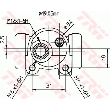 Radbremszylinder BWD134 Radbremszylinder BWD134