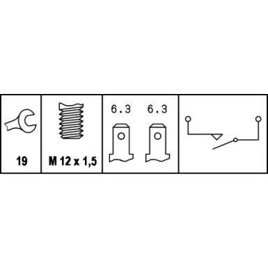 Schalter, Rückfahrleuchte 6ZF 004 846-001