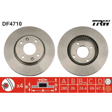 Bremsscheibe DF4710