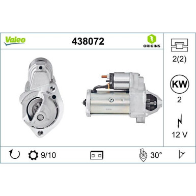 Starter Valeo Origins New OE TECHNOLOGIE 438072