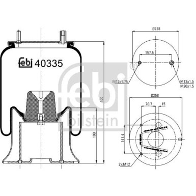 FEBI BILSTEIN 40335 Federbalg, Luftfederung