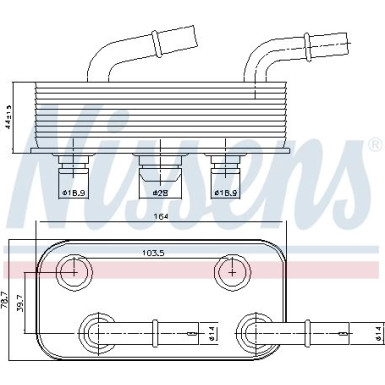 Nissens Ölkühler, Automatikgetriebe FIRST FIT 90657
