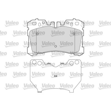 Valeo Bremsbelagsatz, Scheibenbremse 601654 Valeo Bremsbelagsatz, Scheibenbremse 601654