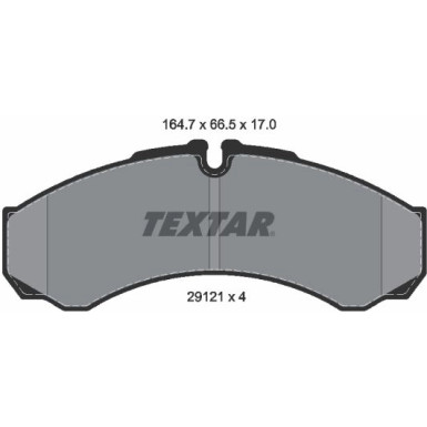 Textar Bremsbelagsatz, Scheibenbremse Q+ 2912111 Textar Bremsbelagsatz, Scheibenbremse Q+ 2912111
