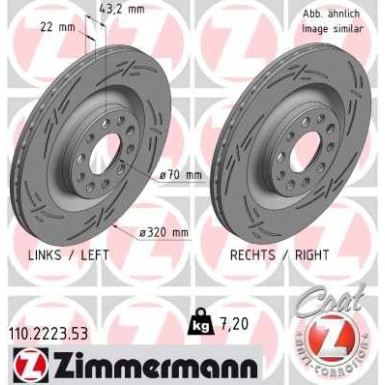 Zimmermann Bremsscheibe BLACK Z 110.2223.53