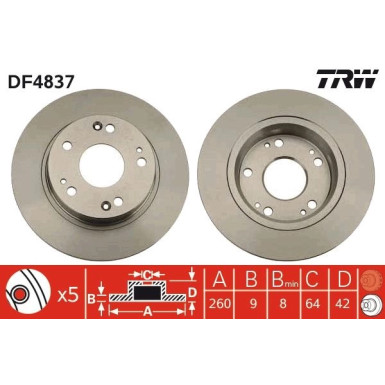 Bremsscheibe DF4837 Bremsscheibe DF4837