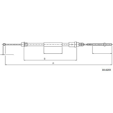 Metzger Seilzug, Feststellbremse 10.6203 Metzger Seilzug, Feststellbremse 10.6203