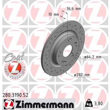 Zimmermann Bremsscheibe SPORT Z 280.3190.52