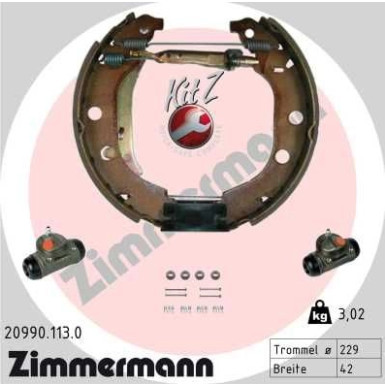 Zimmermann Bremsbackensatz KIT Z 20990.113.0