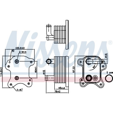Nissens Ölkühler, Motoröl FIRST FIT 90801