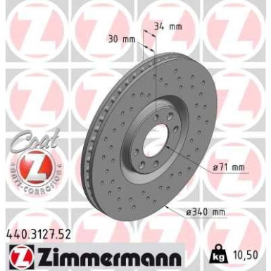 Zimmermann Bremsscheibe SPORT Z 440.3127.52