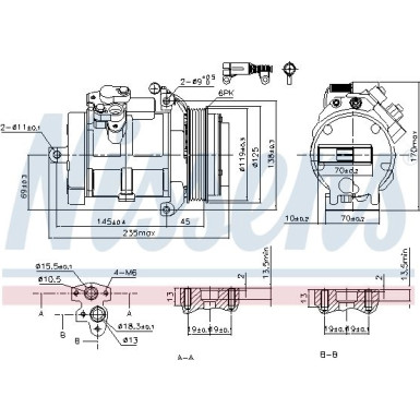 Nissens Kompressor, Klimaanlage FIRST FIT 89606