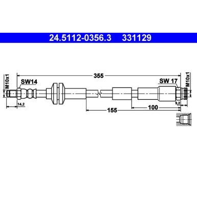 Bremsschlauch 24.5112-0356.3 Bremsschlauch 24.5112-0356.3