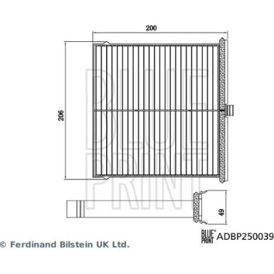 Blue Print Filter, Innenraumluft ADBP250039 Blue Print Filter, Innenraumluft ADBP250039