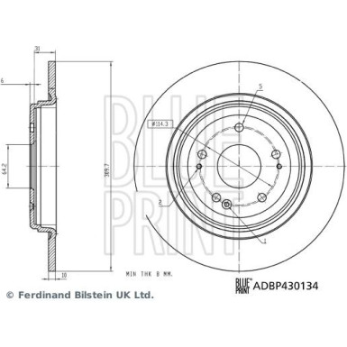 Blue Print Bremsscheibe ADBP430134