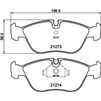 Hella Bremsbelagsatz, Scheibenbremse 8DB 355 007-721 Hella Bremsbelagsatz, Scheibenbremse 8DB 355 007-721