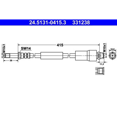 Bremsschlauch 24.5131-0415.3