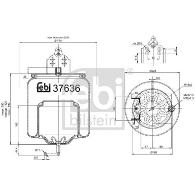 FEBI BILSTEIN 37636 Federbalg, Luftfederung