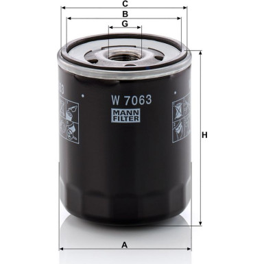 MANN-FILTER W 7063 Ölfilter