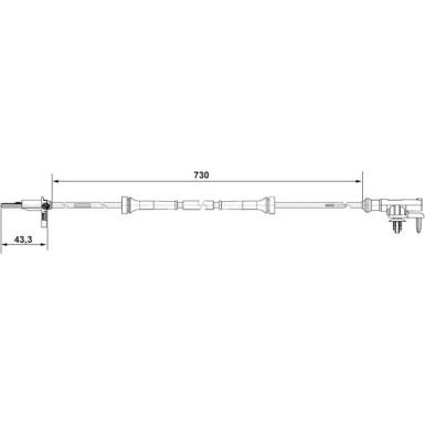 Sensor, Raddrehzahl 0 265 007 637 Sensor, Raddrehzahl 0 265 007 637