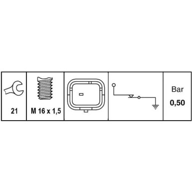 Hella Öldruckschalter 6ZL 009 600-041 Hella Öldruckschalter 6ZL 009 600-041