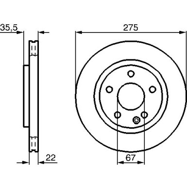 BOSCH Bremsscheibe 0 986 478 474