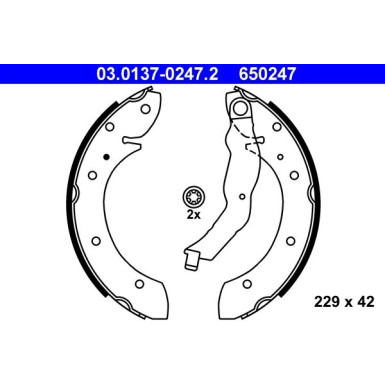 Bremsbackensatz 03.0137-0247.2